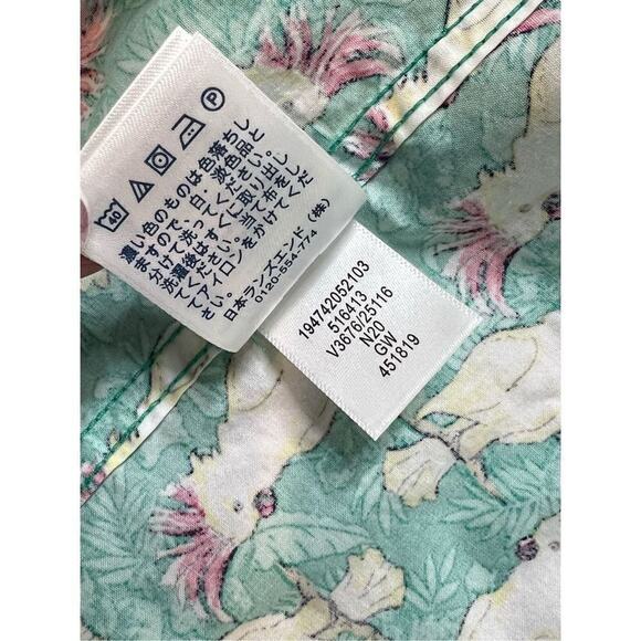 Land's End Green Cockatiel Button Up Men's Shirt MEDIUM 15/15.5 Cruisewear - Picture 10 of 11